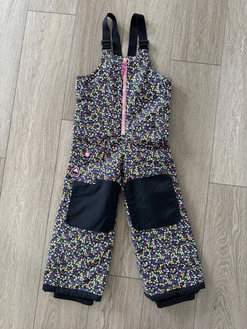 Burton minishred maven snowbib overalls floral toddler girls 4T